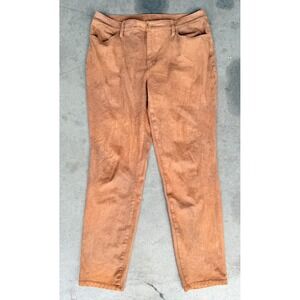 Womens Sz 10R / 1.5R CHICO's Brown Faux Suede Pants Skinny